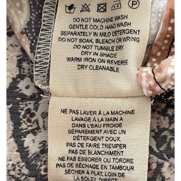 Anthropologie Kachel Dress Midi Evangeline Floral Cotton Puff Sleeve Sz 4 New - Picture 10 of 11